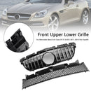 2011-2016 Mercedes-Benz SLK-Klasse R172 SLK55 Pre-Facelift Chrom Front Oberen Unteren Kühlergrill Fit Mercedes SLK-Klasse R172 SLK55
