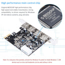 HUB 2.0 PCIE to USB 2.0 expansion card Moschip adapter card 4PIN power supply