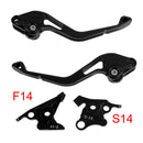 Neuer kurzer Kupplungs- und Bremshebel passend für Suzuki GSF650, GSXR1300, DL1000, Schwarz