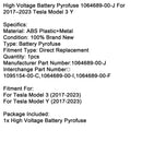 2017-2023 Tesla Model 3 Hochspannungsbatterie-Pyrosicherung Generisch