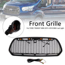 2015-2018 Ford Transit MK8 Raptor with Front Bumper LED Grille Matte Black