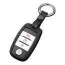 Capa para chave de carro em couro e silicone com fivela para Kia