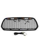 2015-2018 Ford Transit MK8 Raptor with Front Bumper LED Grille Matte Black