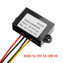 Vattentät DC-DC Boost Step Up Converter 1A 6V till 12V bilströmförsörjningsmodul