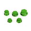 30x 5 sizes Motorrad Grün Plastic Hexagon Socket Schraube Covers Schraube Nut Kappe Abdeckung Universal