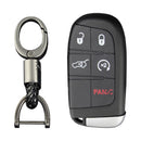 Capa para chave de carro em couro e silicone com fivela para Jeep