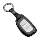 Capa de couro e silicone para chave de carro com fivela para Hyundai
