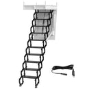 Electric aluminum attic ladder, folding 70x100 cm, 9.5 ft, with remote control, for loft, with German/European standard plug