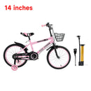 14" Bicicleta infantil com assento ajustável e rodinhas de apoio.