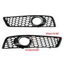 2009-2013 Audi A3 8P Honeycomb Front Bumper Fog Light Grille Grill Cover