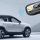 Aluminum Alloy Car Key Cover with TPU Finish Silver Color with Buckle for Porsche Cayenne