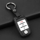 Capa para chave de carro em couro e silicone com fivela para Kia