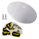 Placa de licença universal para motocicleta DIY Placa oval personalizada de alumínio