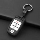 Capa para chave de carro em couro e silicone com fivela para Kia
