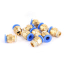 10 stk. 6 mm 1/8" Pneumatiske trykluftforbindelser stikfittings stik