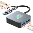 4-i-2 Type-C + USB til USB3.2*4 Interface Hub Adapter Dock for MacBook iPad 15
