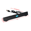 100 Hz kabelgebundene USB-Computerlautsprecher Stereo-Soundbar für PC und Laptop, Schwarz