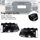 2023+ Audi A6 C8PA S-Line S6 2PCS Front Bumper Fog Light Grille Trim Black