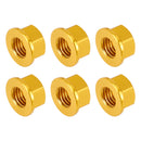 6er-Pack Aluminium-Flanschmuttern für hinteres Kettenrad M10x1,5 mm, Gold, für Motorrad