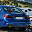 Universal Sedan Aluminium GT Rear Wing Racing Spoiler Sølv