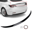 Schwarz glänzender Heckspoiler für Tesla Model 3 17-23, Original-Werksstil