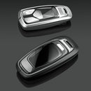 Svart bilnyckelfodral i aluminiumlegering med TPU-spänne och spänne för Audi A6L, A4L och A3