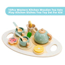 15 Stücke Westlichen Küche Holz Tee-Sets Spielen Küche Geschirr/Tee Spielzeug Set Für Kind