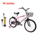 14" Bicicleta infantil com assento ajustável e rodinhas de apoio.