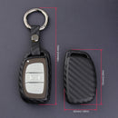 Capa de couro e silicone para chave de carro com fivela para Hyundai