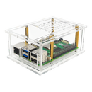 Adaptador Raspberry Pi 5 PCI-E, caixa adaptadora PCIe para M.2, cooler de caixa acrílica