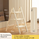 Step ladder, 3 levels, folding, aluminum, ladder, load capacity 150 kg