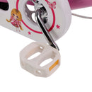 Bicicletta da principessa per bambini da 18" con rotelle e cestino rosa