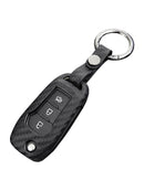 Capa de couro e silicone para chave de carro com fivela para Ford