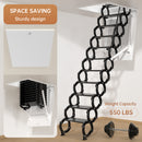 Electric aluminum attic ladder, folding 70x100 cm, 9.5 ft, with remote control, for loft, with German/European standard plug