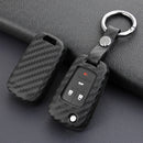 Capa de couro e silicone para chave de carro com fivela para Chevrolet