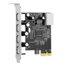 HUB 2.0 PCIE to USB 2.0 expansion card Moschip adapter card 4PIN power supply