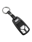 Capa para chave de carro em couro e silicone com fivela para Audi