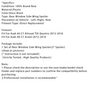2012–2018 Audi A6 C7 Allroad Avant schwarz glänzend Paar Heckscheibe Seitenflügel Spoiler