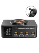 Carregador rápido 140W Carregador inteligente PD100W para notebook multiportas USB Reino Unido