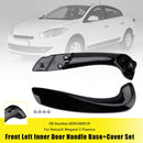 Juego de manillas de puerta interior delantera izquierda, base + tapa, negro, para Renault Megane MK3 Fluence