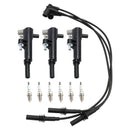 2011-2012 RAM 150 V6 3,7L 3x tændspole + 6x tændrør + 3x kabel UF640