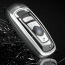 Autoschlüsselhülle aus Aluminiumlegierung, TPU, silberfarben, mit Schnalle, für Ford