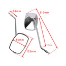 Kit de espelho retrovisor cromado de 10 mm para Piaggio Beverly 125 250 2004 2005 06 07 08