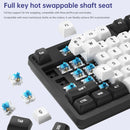Mechanische Tastatur mit 98 Tasten, 2,4-GHz-Funkverbindung, Bluetooth, drei Modi, RGB-Beleuchtung und Hot-Swap-Funktion
