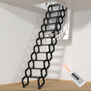 Electric aluminum attic ladder, folding 70x100 cm, 9.5 ft, with remote control, for loft, with German/European standard plug