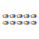 10 stk. 6 mm 1/8" Pneumatiske trykluftforbindelser stikfittings stik