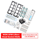 2010–2016 For Chevrolet Express 4500 6.0L 5967CC 364CID V8 FLEX OHV, (16 valves) NON AFM Hydraulic Lifters Cylinder Head Gasket Screw Set 12576400