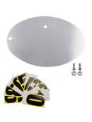 Placa de licença universal para motocicleta DIY Placa oval personalizada de alumínio