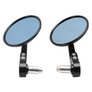 2x Motorrad Rückspiegel Lenkerendenspiegel Rund Blau Glas 7/8" Spiegel E-geprüft