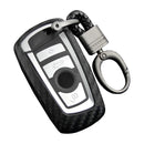 Capa para chave de carro em couro e silicone com fivela para BMW Square
